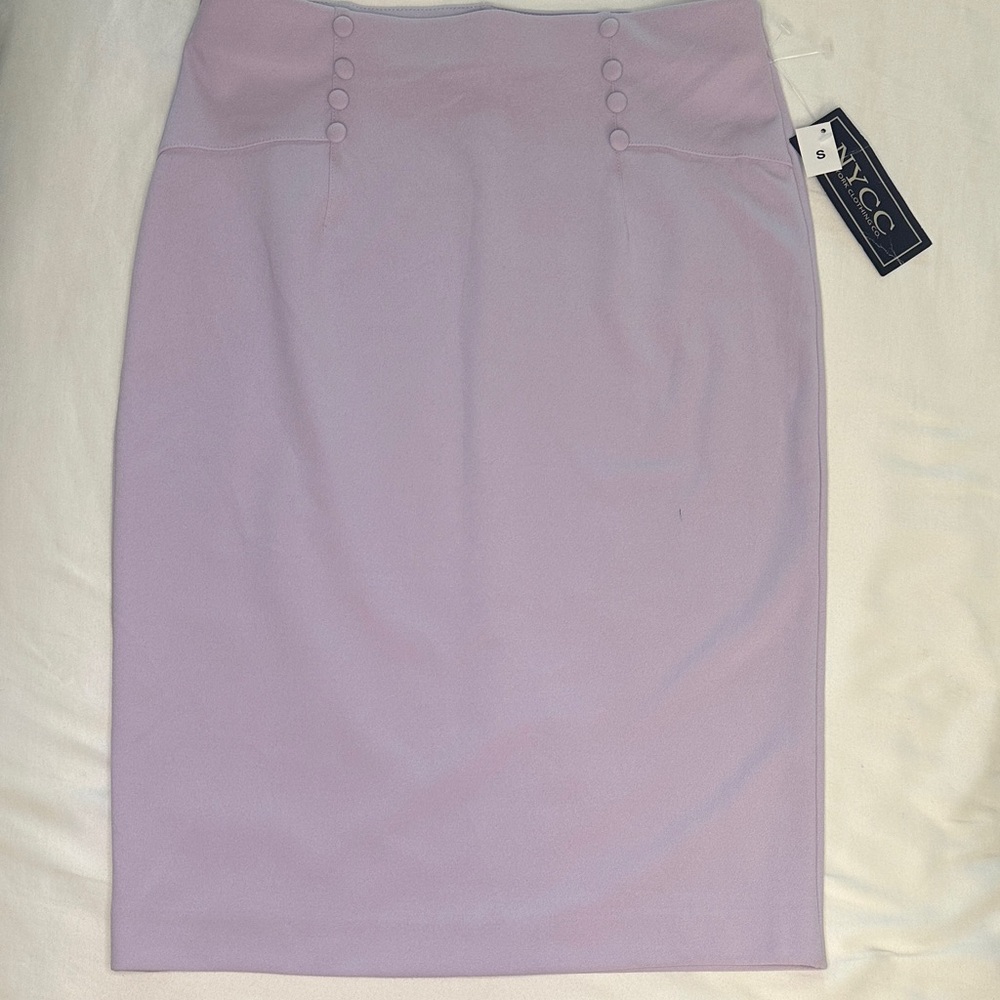 NYC Women's Elegant Lavender Pencil Skirt